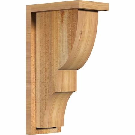 Ekena Millwork Ridgewood Rough Sawn Corbel w/Backplate, Western Red Cedar, 6"W x 10"D x 18"H COR06X10X18RID01RWR